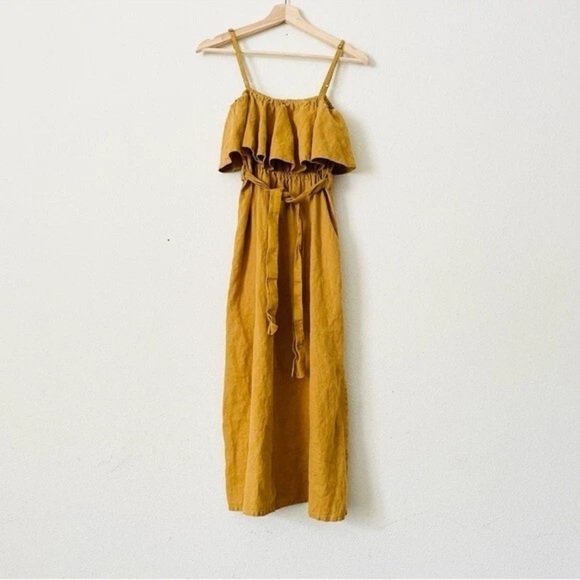 Faithful the Brand Santo Linen Midi Dress Size 2 - Picture 3 of 7